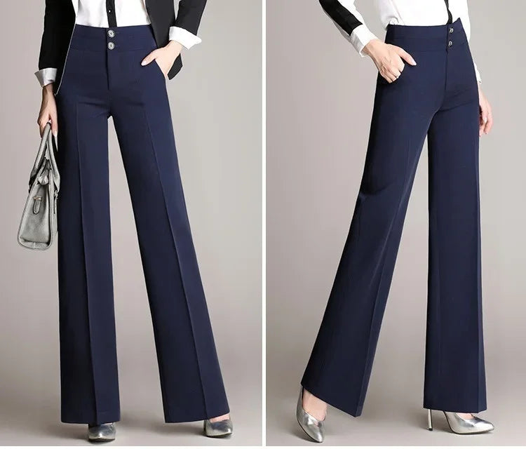 Amy Business-Hose | Stilvolle moderne hoch taillierte lange Damenhose