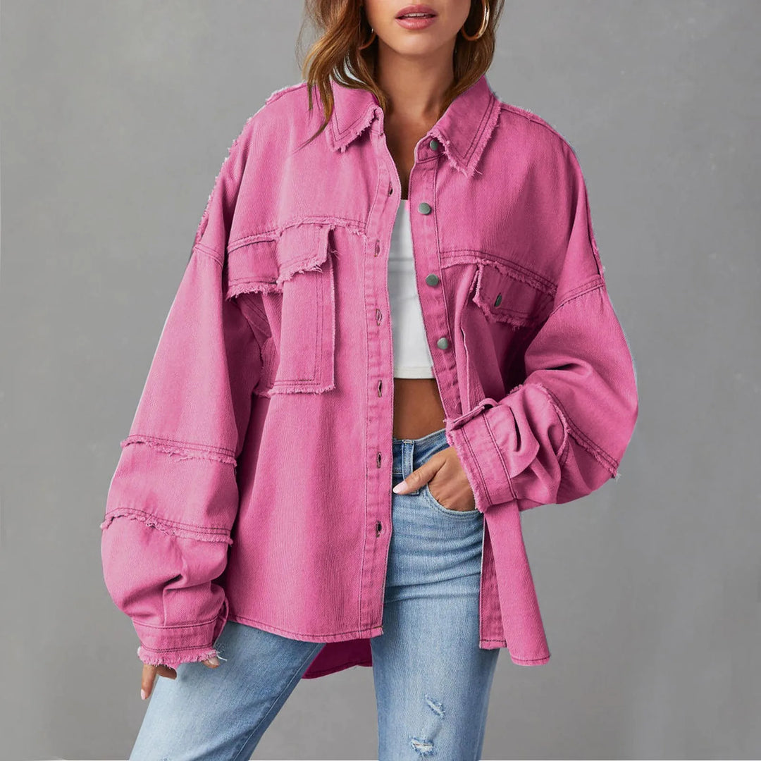 Jeansjacke für den Herbst - Trendy Oversized Übergangsjacke für Damen