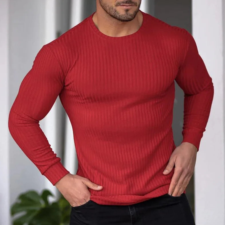 Liam Slim Fit Pullover | Eng anliegender Strickpullover mit Zopfmuster für Herren