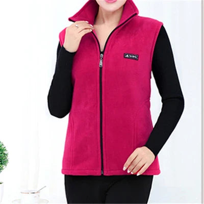 Fleece-Weste für den kalte Tage - Warme Outdoor Weste für Damen