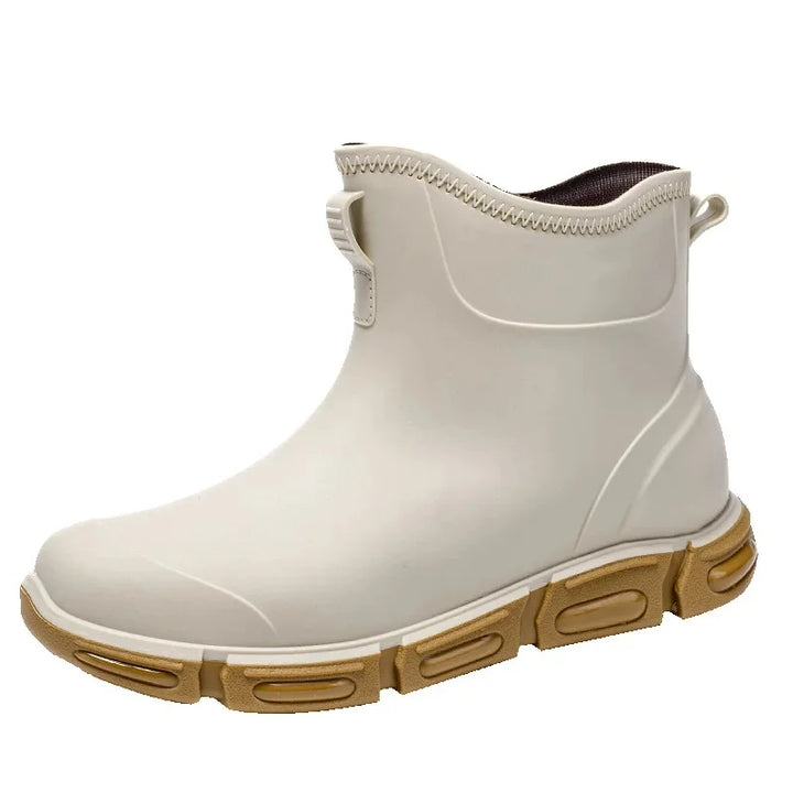 Regenstiefel für den Herbst - Hohe Wasserdichte PVC Gummistiefel mit rutschfester Sohle für Herren