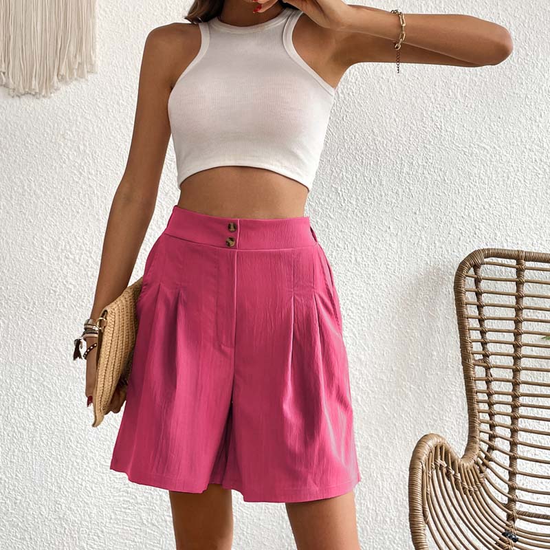 Bersha Shorts | Lässige farbige bermudas damen