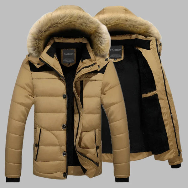 Xite Nordic Parka | Langer wasserdichter Parka-Wintermantel für Herren mit Fellkragen und Fleecefutter