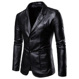 Gents Lederblazer | Casual mittellange Jacke für Herren mit Kragen