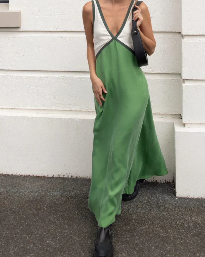 Sommerkleid für Damen - Elegantes Maxikleid mit Spaghetti Träger