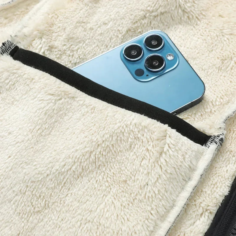 Weste für Herren - Ärmellose Outdoor Weste mit Fleece-Futter