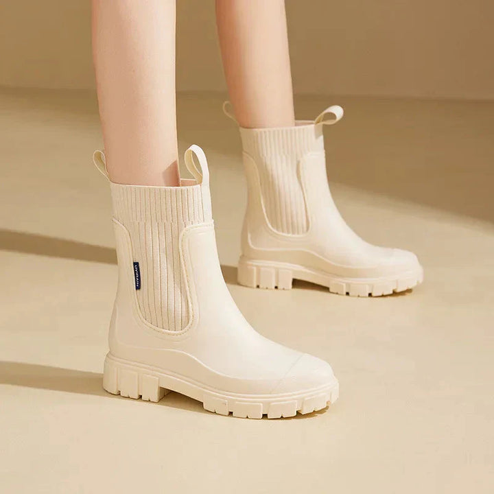 Regenstiefel für den Herbst - Stylische Warme Wasserdichte Gummistiefel mit Komfort für Damen