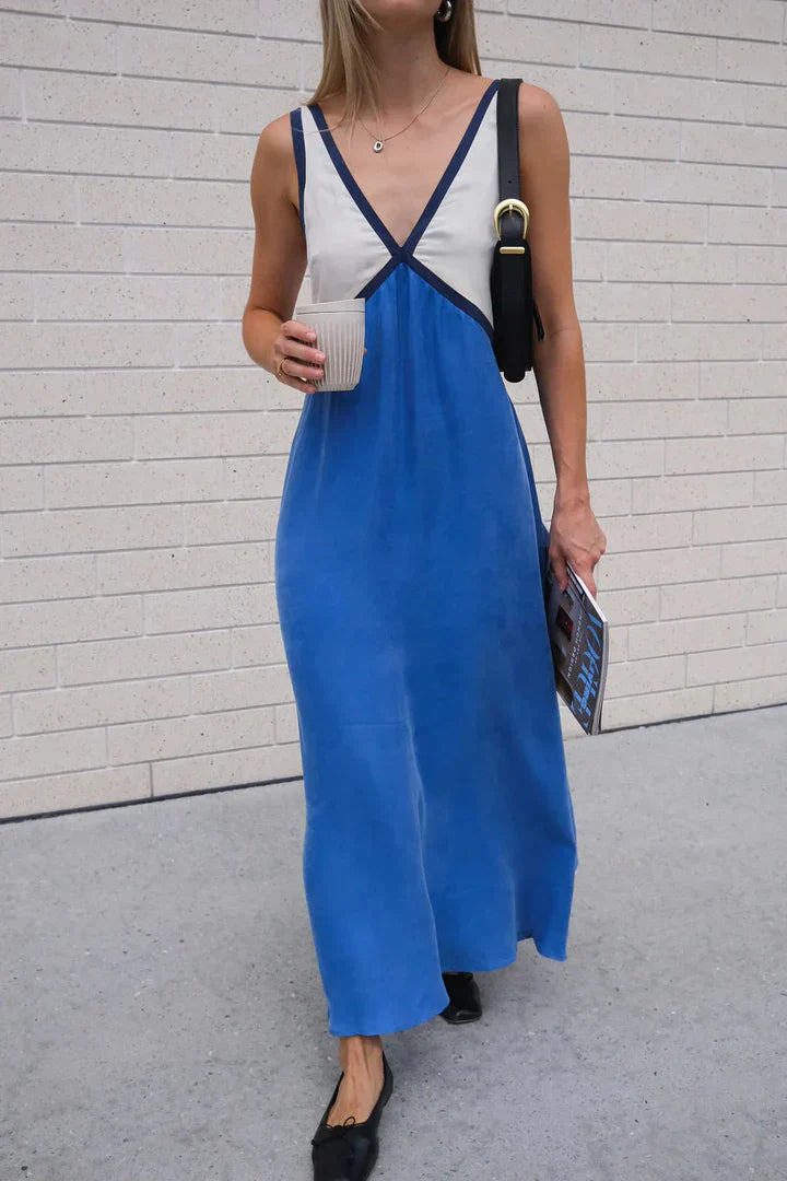 Sommerkleid für Damen - Elegantes Maxikleid mit Spaghetti Träger