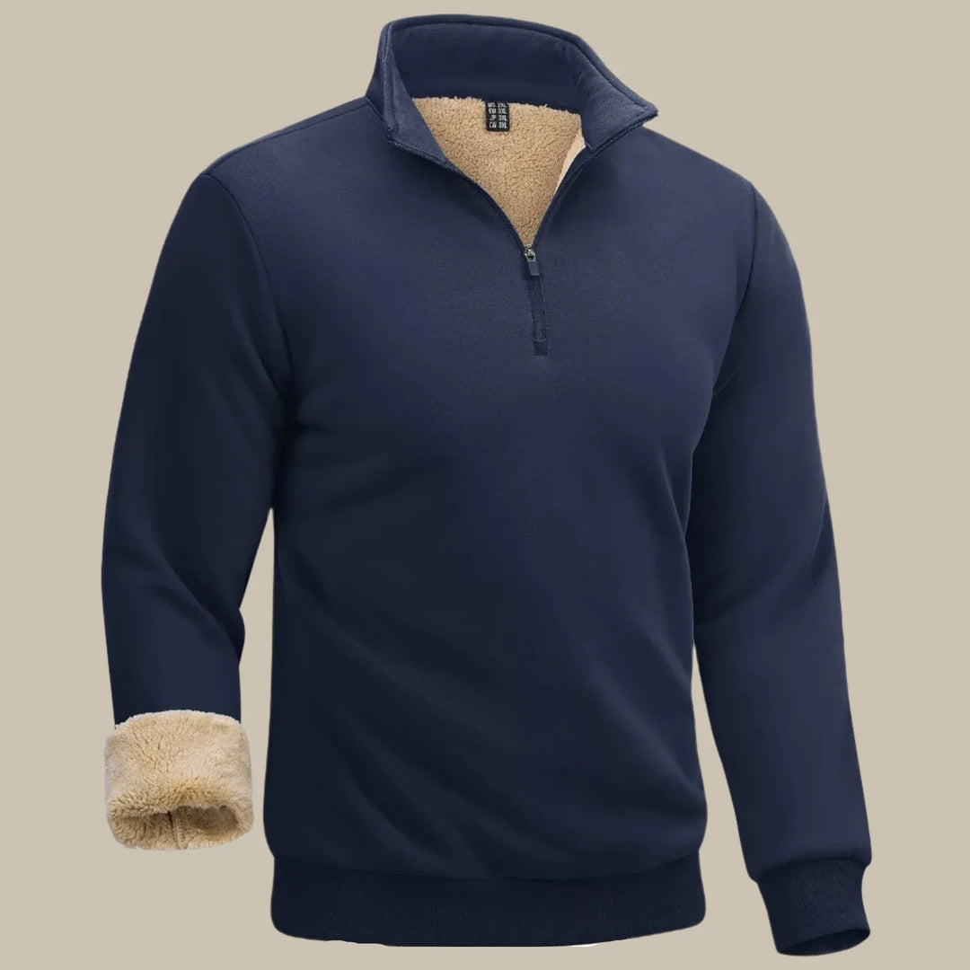 Troyer für Kalte Tage - Warmer Zip Pullover mit Fleece Futter für Herren