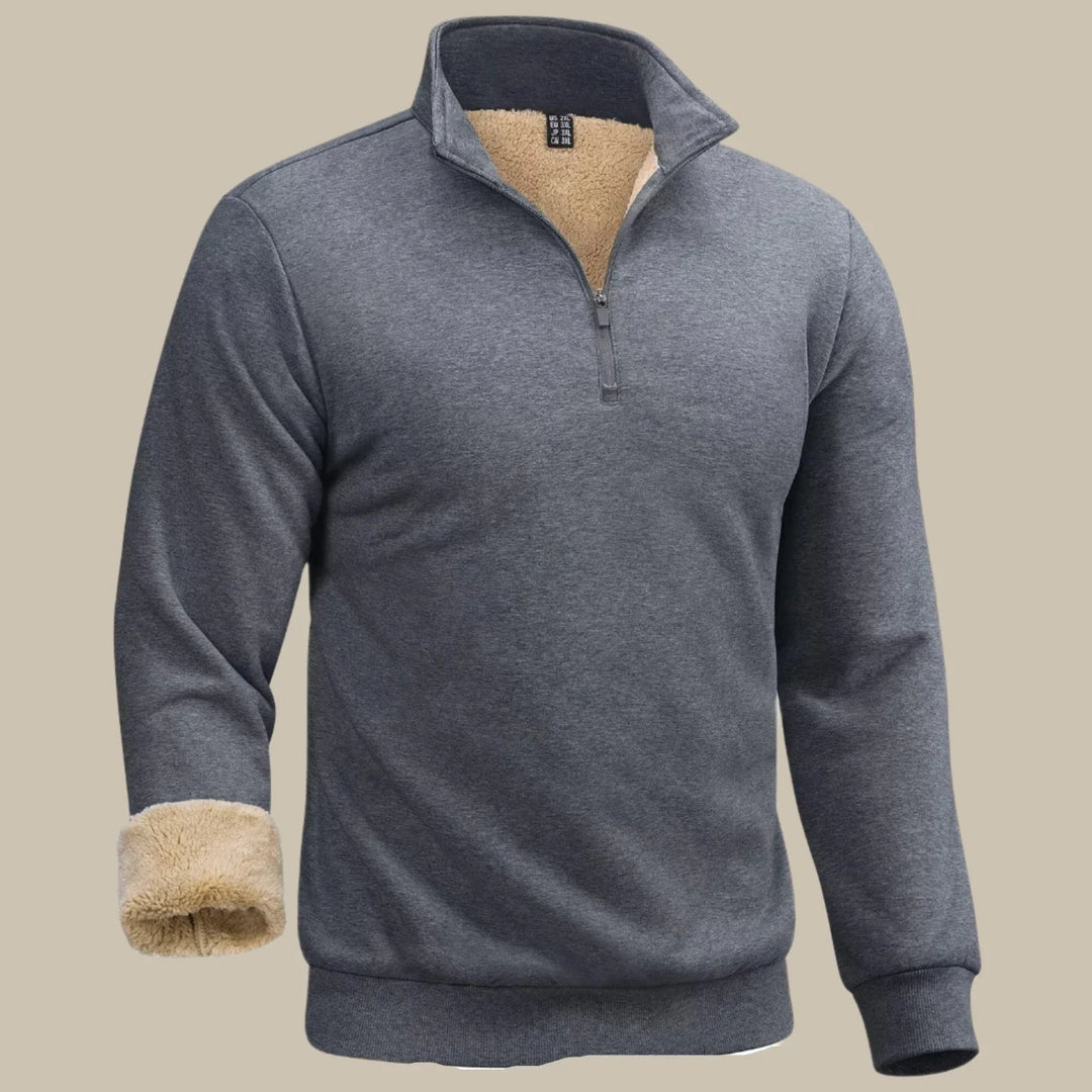 Troyer für Kalte Tage - Warmer Zip Pullover mit Fleece Futter für Herren
