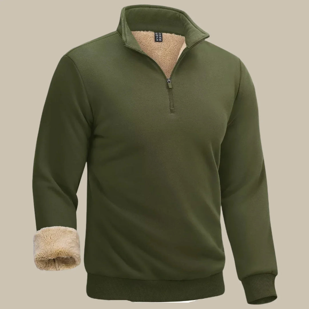Troyer für Kalte Tage - Warmer Zip Pullover mit Fleece Futter für Herren
