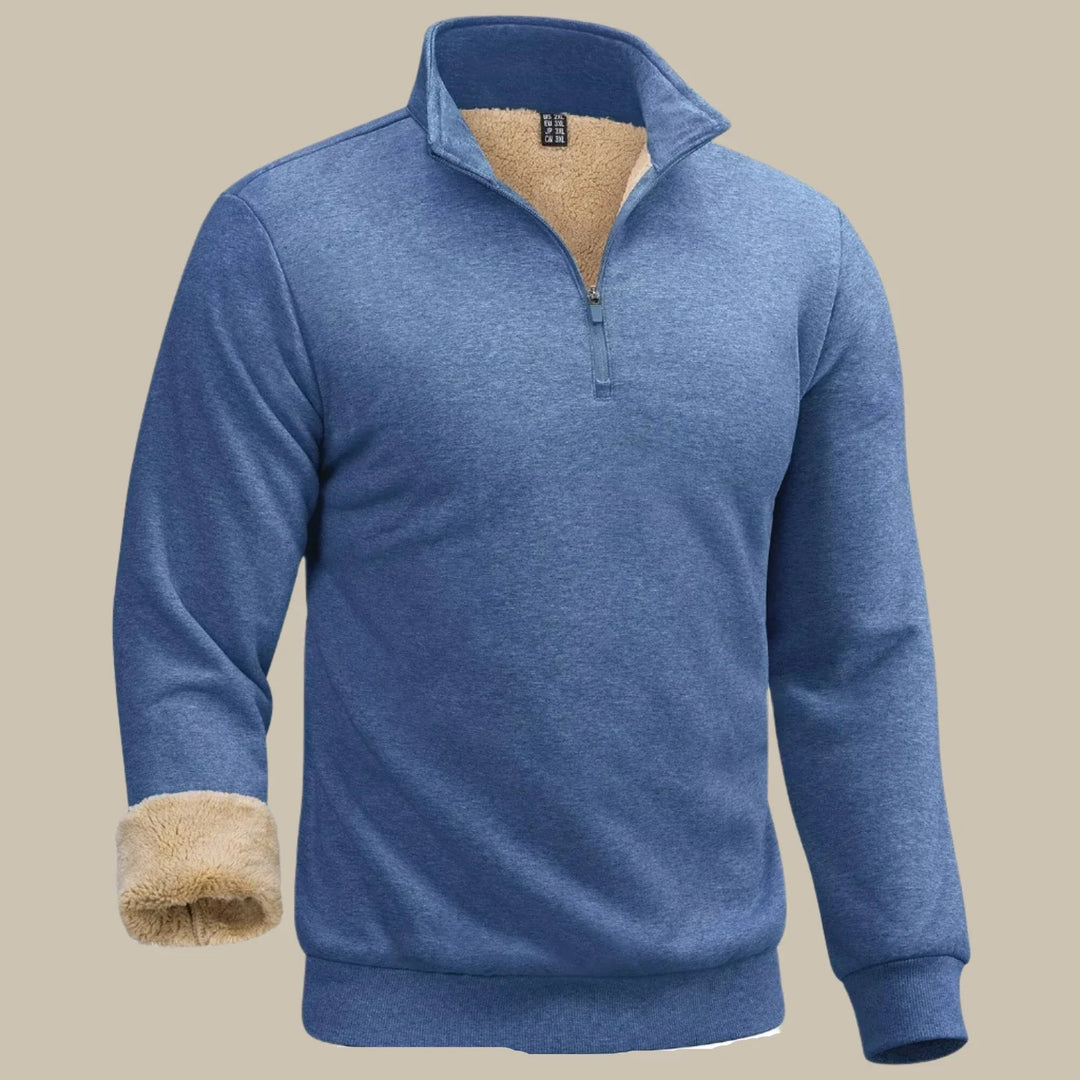 Troyer für Kalte Tage - Warmer Zip Pullover mit Fleece Futter für Herren