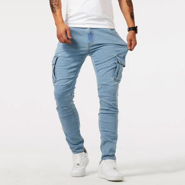 Cargo-Jeans für Herren - Stilvolle Slim Fit Jeans für den Herbst/Winter