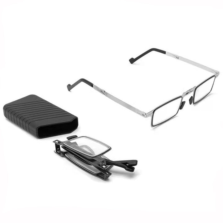 Lesebrille faltbar tragbar mit Etui - Blaulichtfilter Brille leicht flexibel Herbst Lesen Unisex
