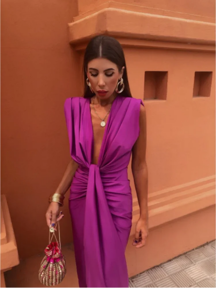 Abendkleid für Damen - Elegantes Cut-Out Maxikleid für Sommer