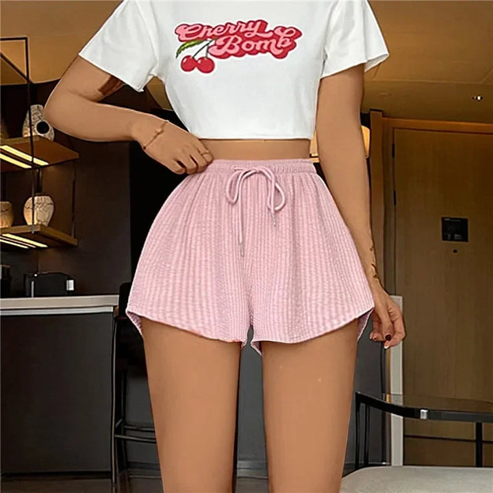 Sweat Shorts für Damen - Bequeme kurze Musselin hosen fur Sommer