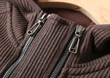 David Strick-Hoodie | Warmer Herren-Strickpullover mit Reißverschluss