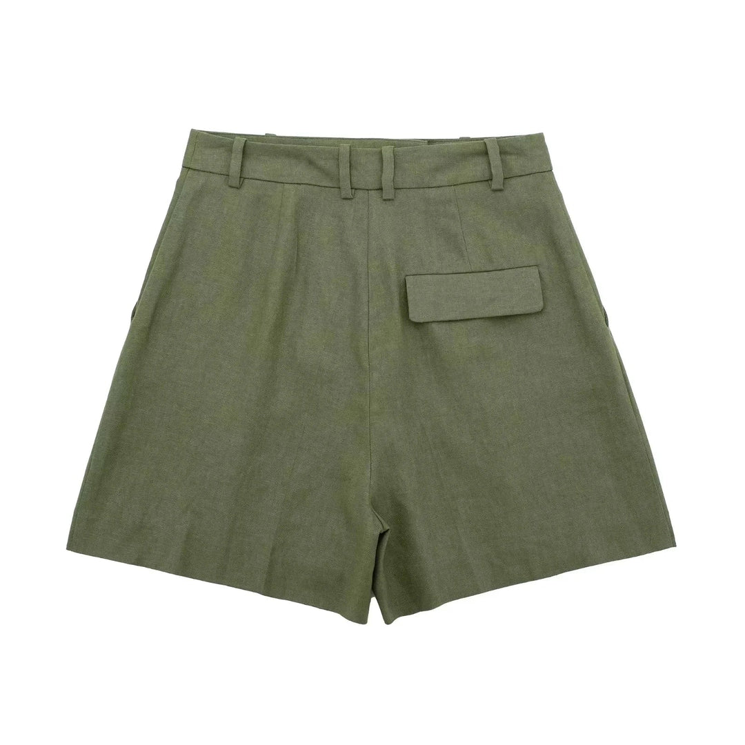 Ellen Elegant Set | Stilvolles Sommer-Set für Damen mit V-Ausschnitt-Top und Shorts