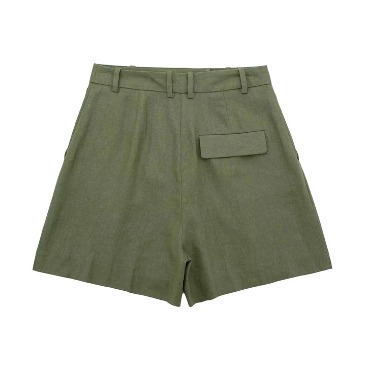 Ellen Elegant Set | Stilvolles Sommer-Set für Damen mit V-Ausschnitt-Top und Shorts