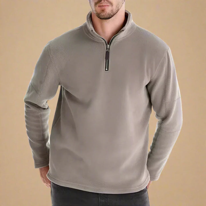 Sportieve fleece trui met rits voor heren