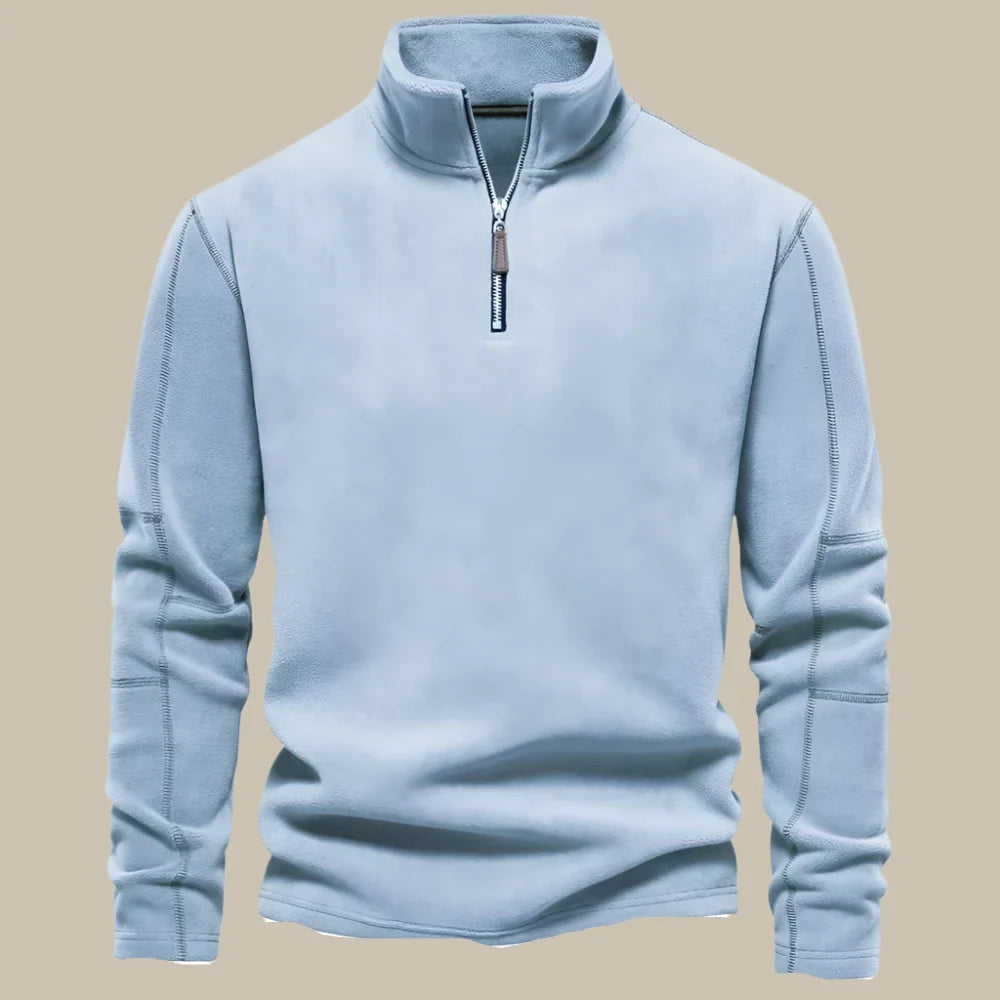 Troyer für Kalte Tage - Warmer Fleece Zip Pullover für Herren