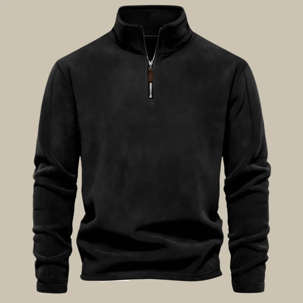 Troyer für Kalte Tage - Warmer Fleece Zip Pullover für Herren