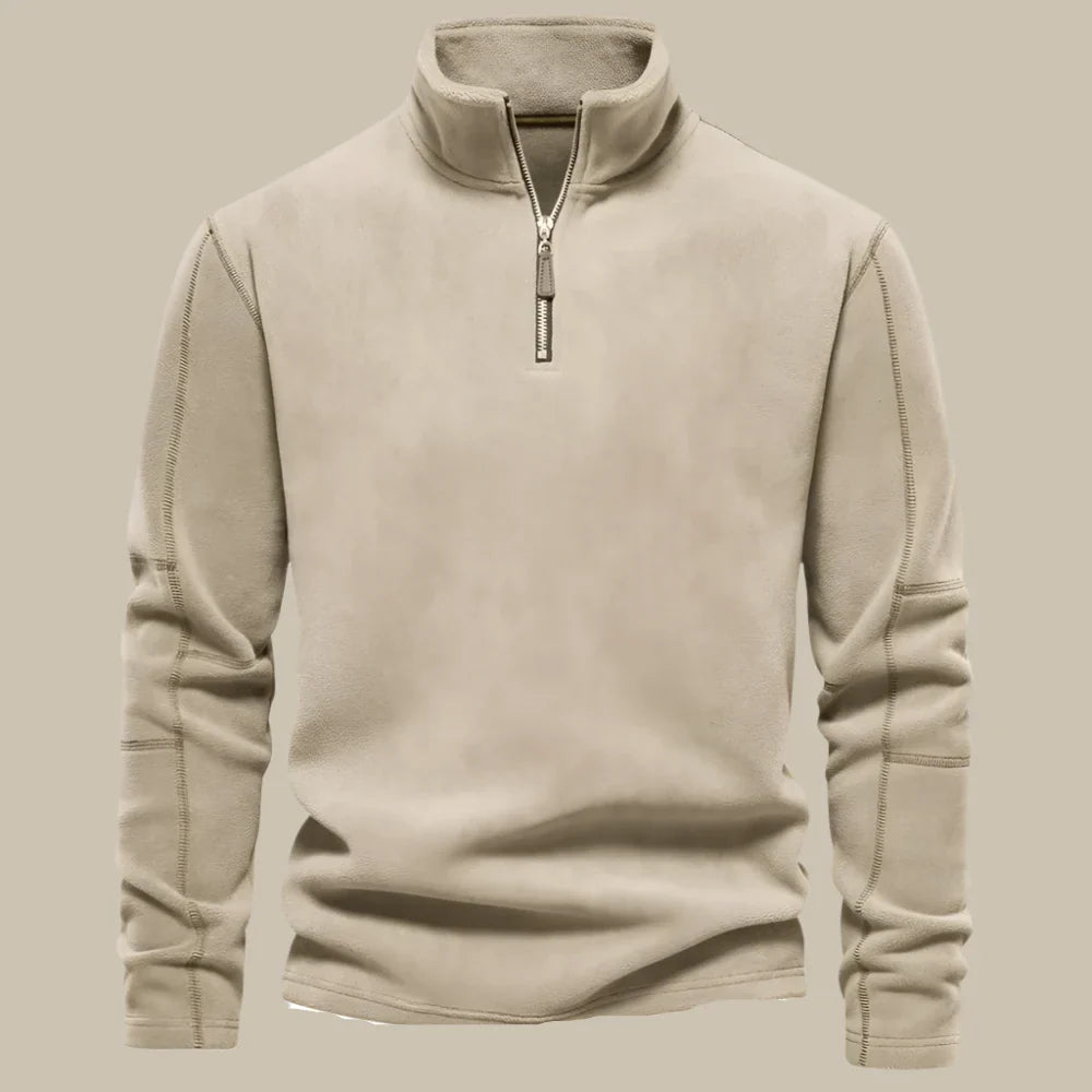 Troyer für Kalte Tage - Warmer Fleece Zip Pullover für Herren
