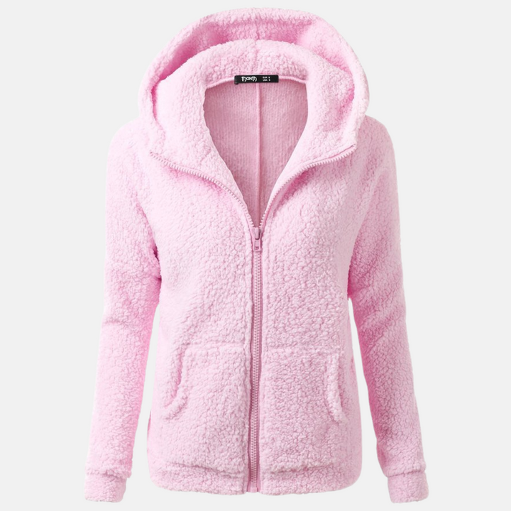 Fleecejacke für den kalte Tage - Warme Fleecejacke mit Kapuze für Damen