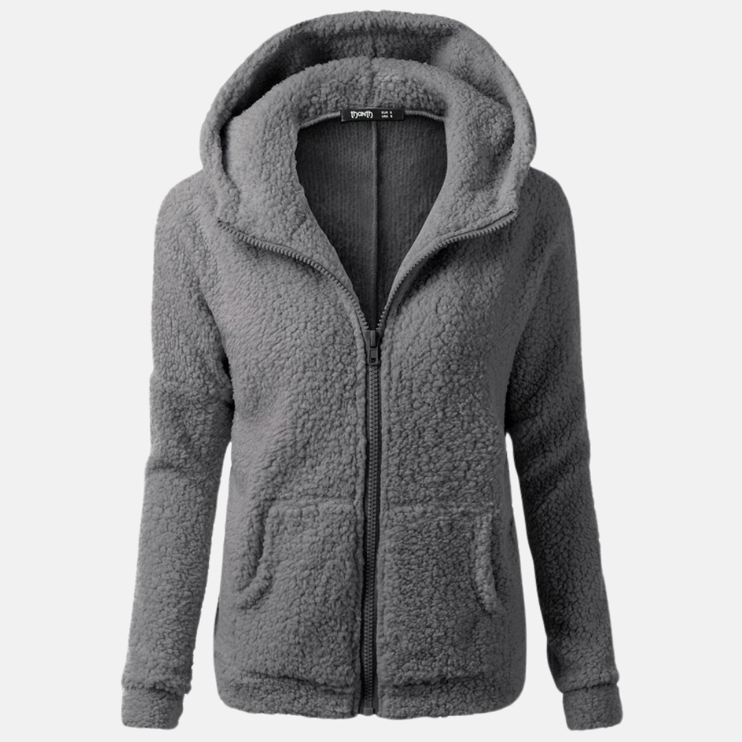 Fleecejacke für den kalte Tage - Warme Fleecejacke mit Kapuze für Damen