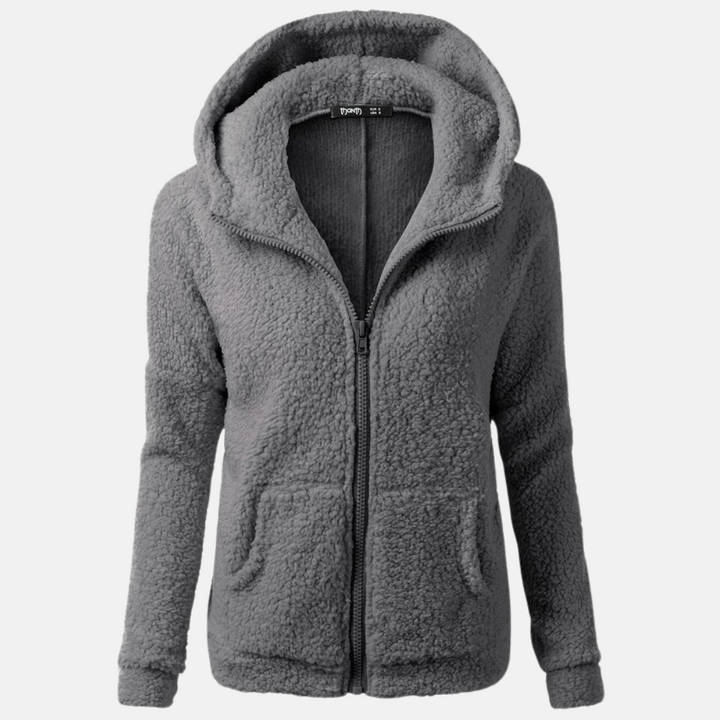 Fleecejacke für den kalte Tage - Warme Fleecejacke mit Kapuze für Damen