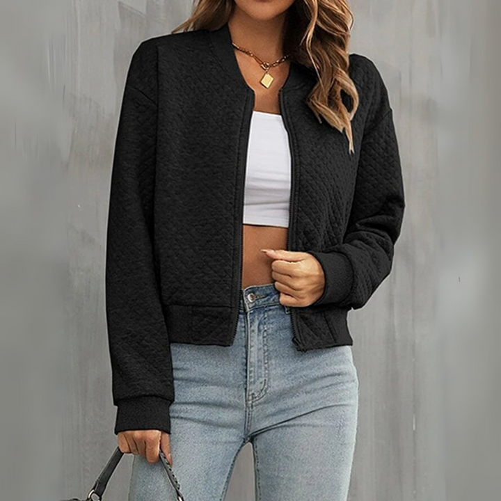 Bomberjacke für den Herbst - Leichte Strickjacke für Damen