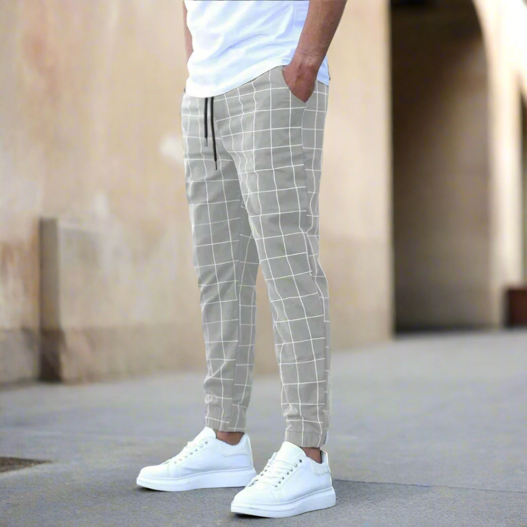 Chinohose für Freizeit - Casual Slim Fit Stretch Alltagshose für Herren