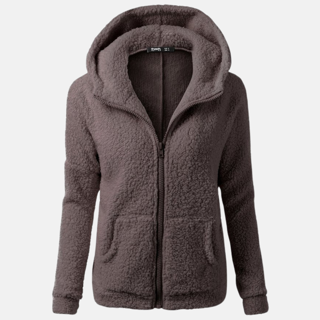 Fleecejacke für den kalte Tage - Warme Fleecejacke mit Kapuze für Damen