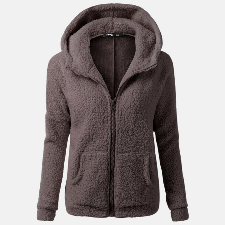 Fleecejacke für den kalte Tage - Warme Fleecejacke mit Kapuze für Damen