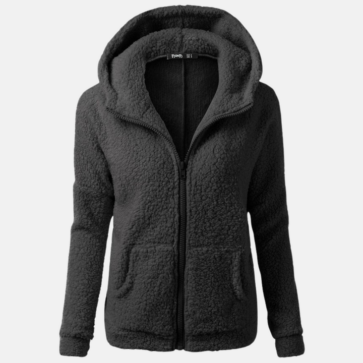 Fleecejacke für den kalte Tage - Warme Fleecejacke mit Kapuze für Damen