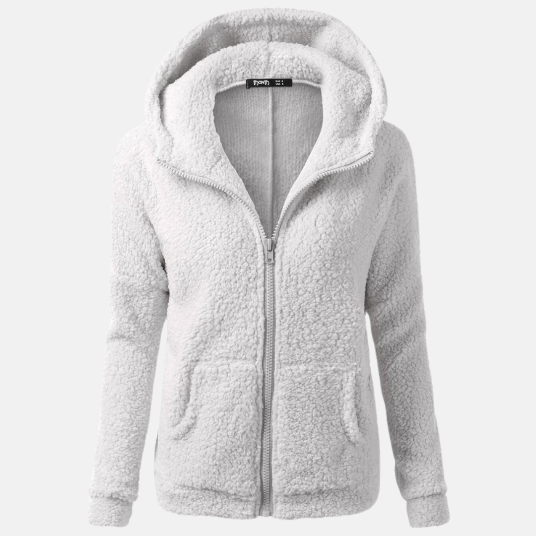 Fleecejacke für den kalte Tage - Warme Fleecejacke mit Kapuze für Damen