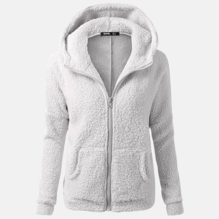 Fleecejacke für den kalte Tage - Warme Fleecejacke mit Kapuze für Damen