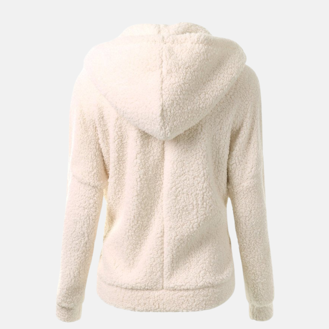 Fleecejacke für den kalte Tage - Warme Fleecejacke mit Kapuze für Damen