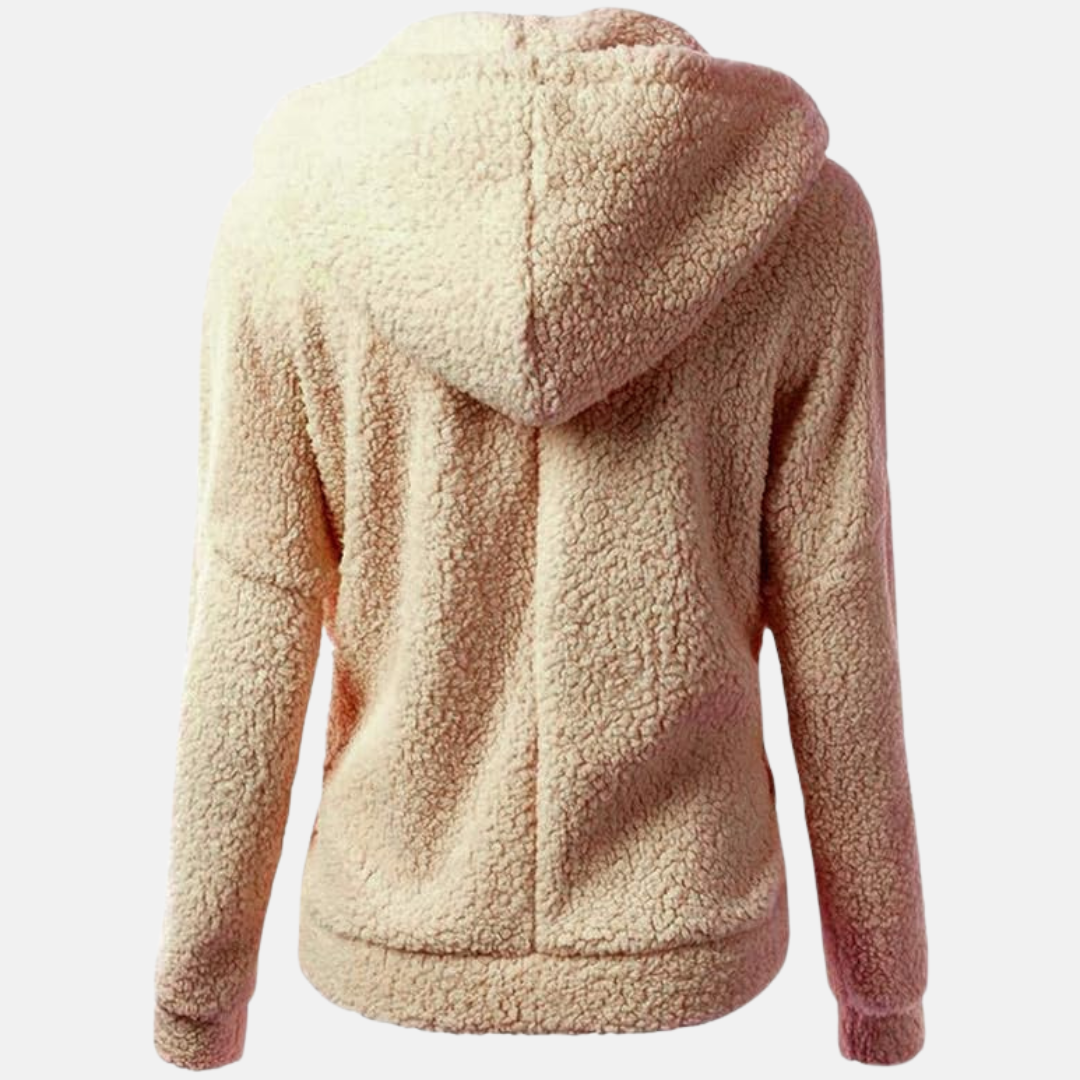 Fleecejacke für den kalte Tage - Warme Fleecejacke mit Kapuze für Damen