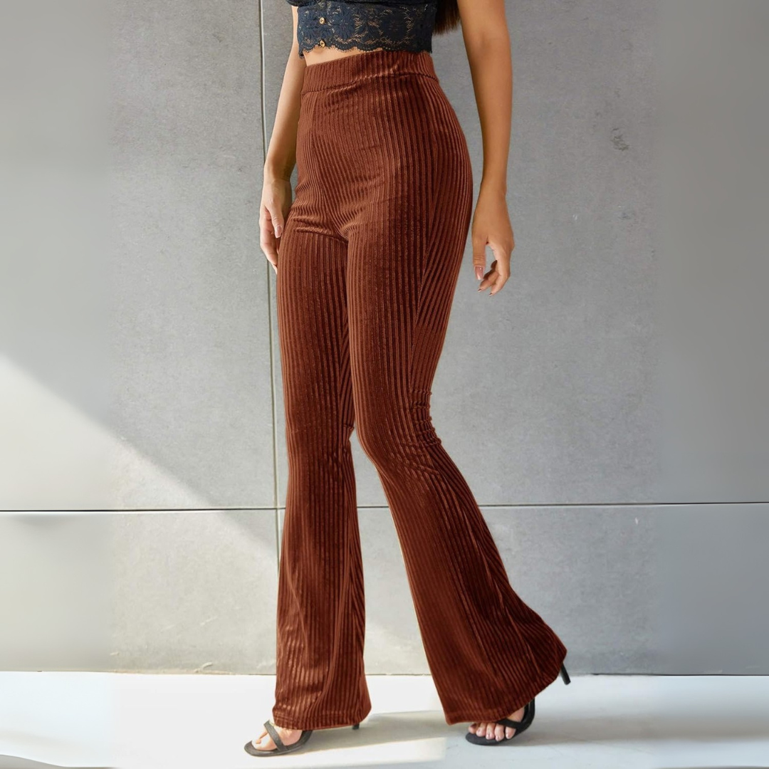 Cordhose für den Herbst - Stilvolle 3/4-Hose mit hoher Taille für Damen