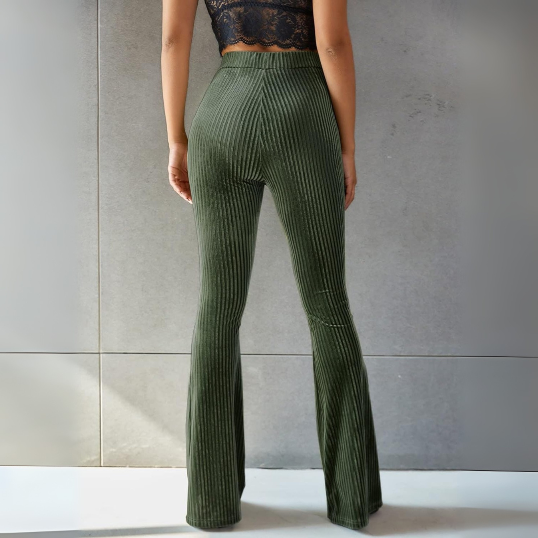 Cordhose für den Herbst - Stilvolle 3/4-Hose mit hoher Taille für Damen
