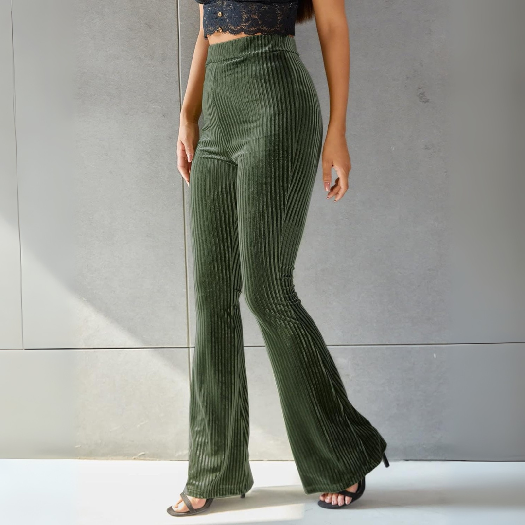 Cordhose für den Herbst - Stilvolle 3/4-Hose mit hoher Taille für Damen