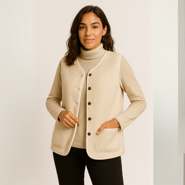 Plüsch-Weste für den Herbst - Elegante Warme Weste für Damen