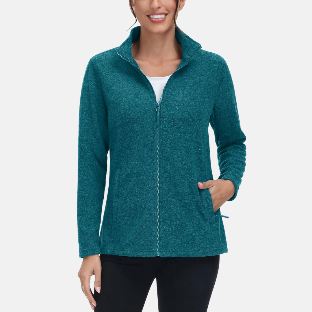 Fleecejacke für die kalten Tage - Sportliche Fleecejacke mit Kapuze für Damen