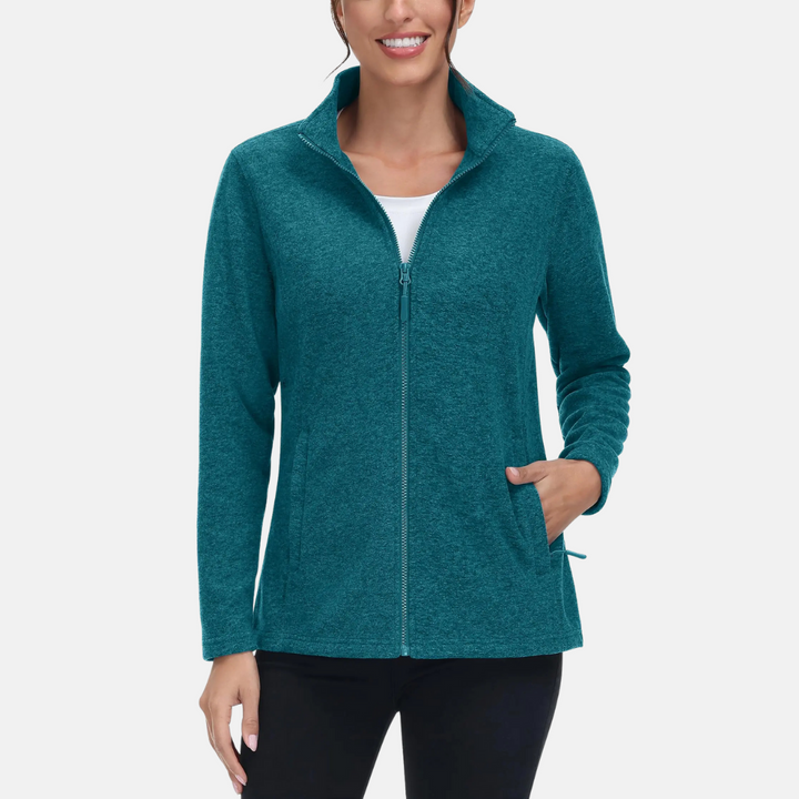 Fleecejacke für die kalten Tage - Sportliche Fleecejacke mit Kapuze für Damen
