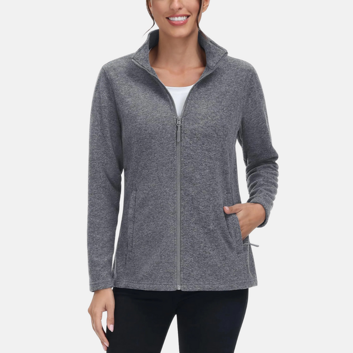Fleecejacke für die kalten Tage - Sportliche Fleecejacke mit Kapuze für Damen
