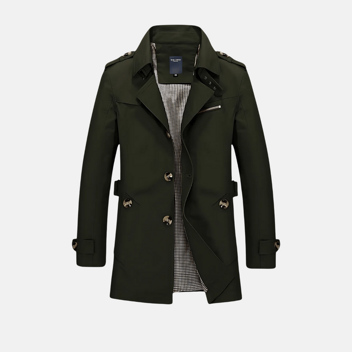 Trenchcoat für den Herbst - Stilvolle Lange Übergangsjacke für Herren