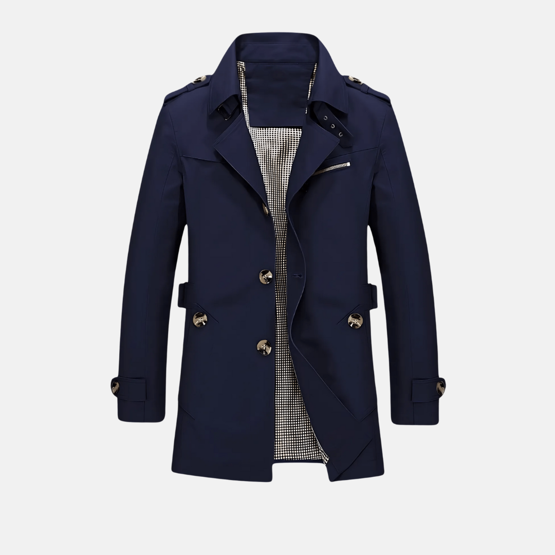 Trenchcoat für den Herbst - Stilvolle Lange Übergangsjacke für Herren