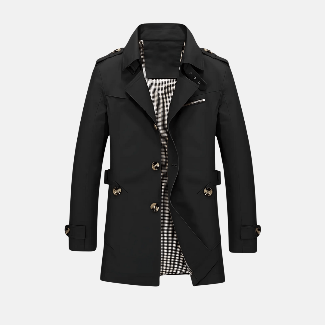 Trenchcoat für den Herbst - Stilvolle Lange Übergangsjacke für Herren