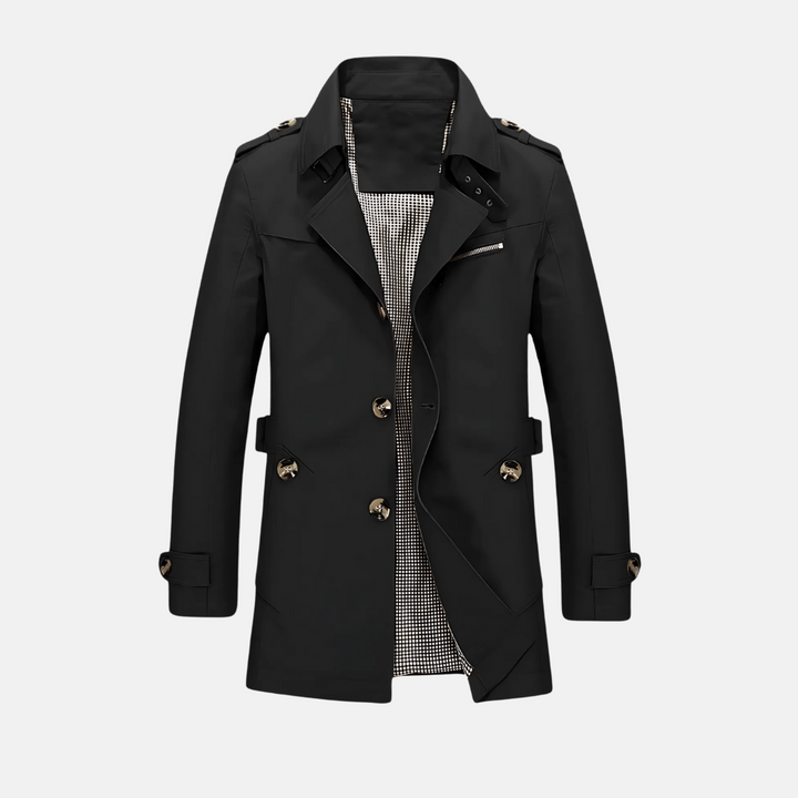 Trenchcoat für den Herbst - Stilvolle Lange Übergangsjacke für Herren